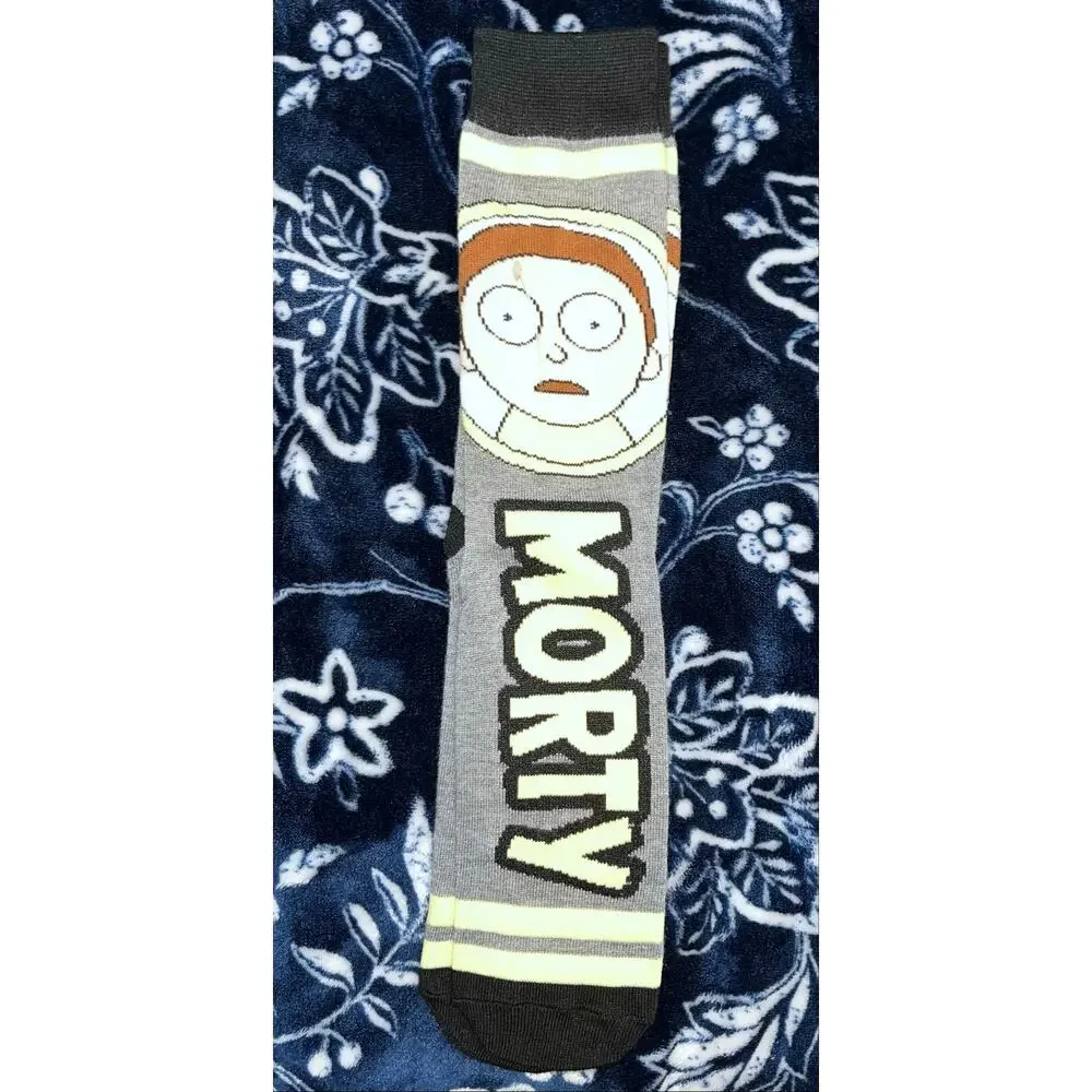 NEW! Rick and Morty novelty Crew Socks Morty's face Adult Size 6-13